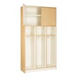 84" H Three-Wide Double-Tier Lockers without Doors - Shown in Maple